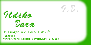 ildiko dara business card